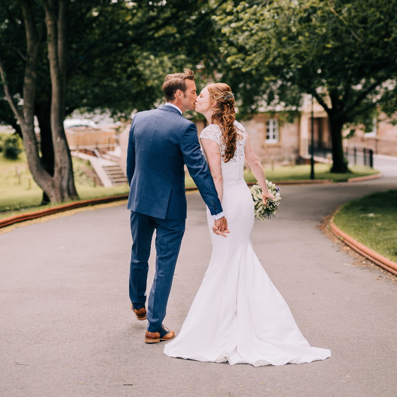 Bride and Groom at Mount Pavilion Fleetwood