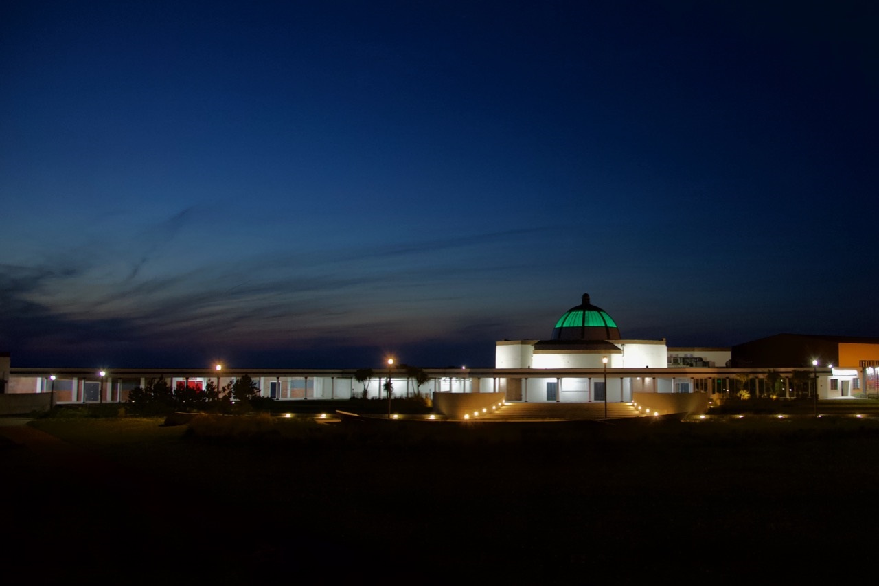 Marine hall at night